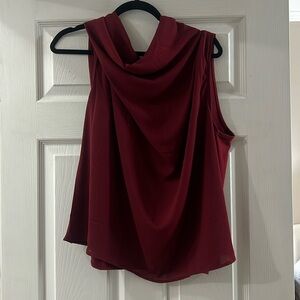 Ann Taylor mixed media sleeveless blouse